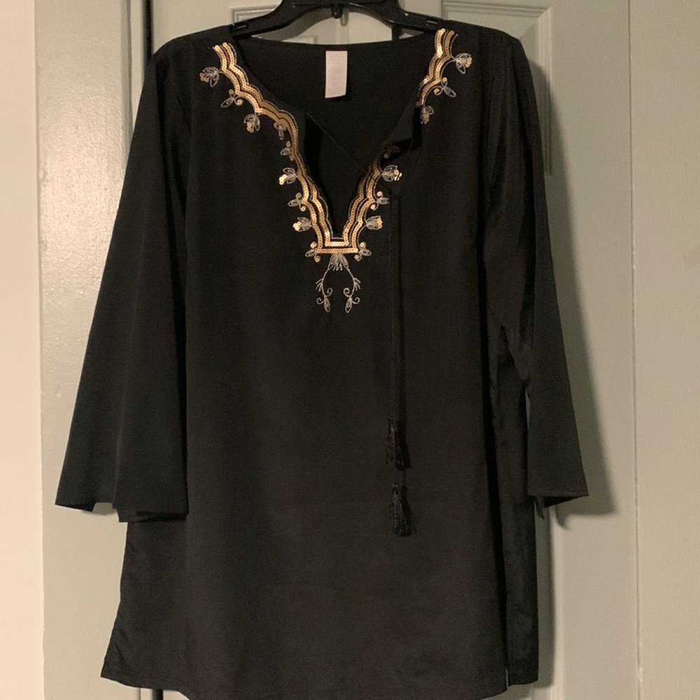 Ladies black blouse size XL